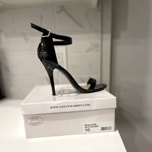 All black ReaLove BLK PATENT Heels